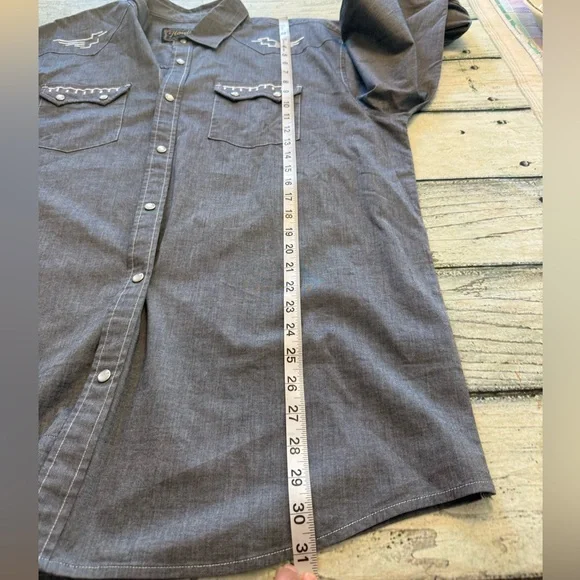 Howler Brothers Crosscut Deluxe Western snap button Shirt. XL Pictographs - Picture 7 of 7